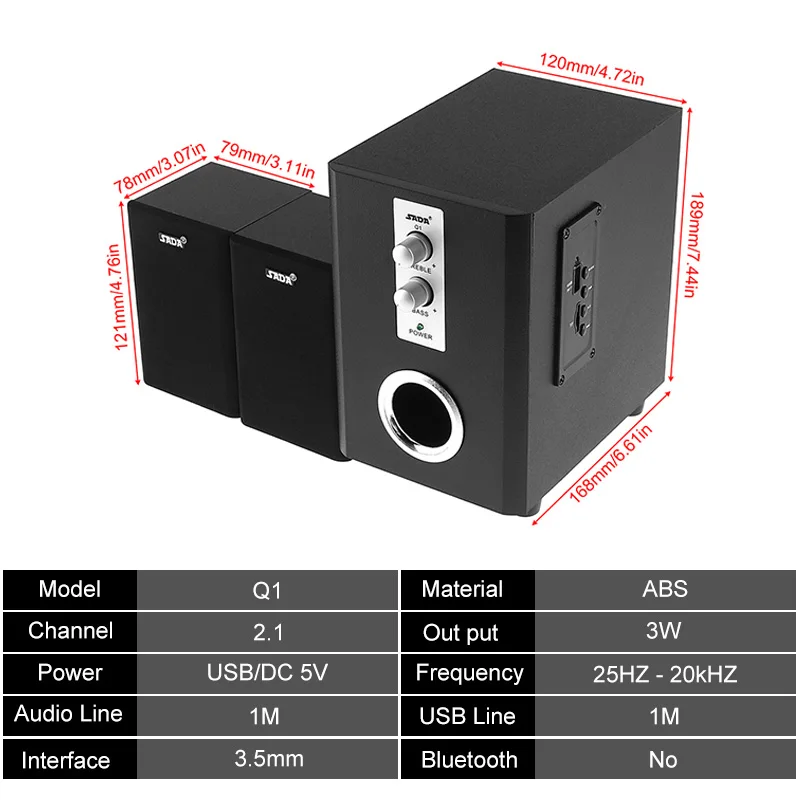 SADA D-203 3D стерео компьютерные колонки USB проводной мини комбинированный сабвуфер Портативный динамик s PC Динамик для телефона тв