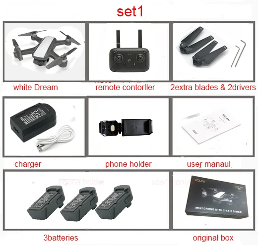 set1 CFLY Dream gps Дрон Радиоуправляемый квадрокоптер 1080P HD камера 5G wifi FPV передача на большие расстояния режим следования за мной круг Летающий - Цвет: set1