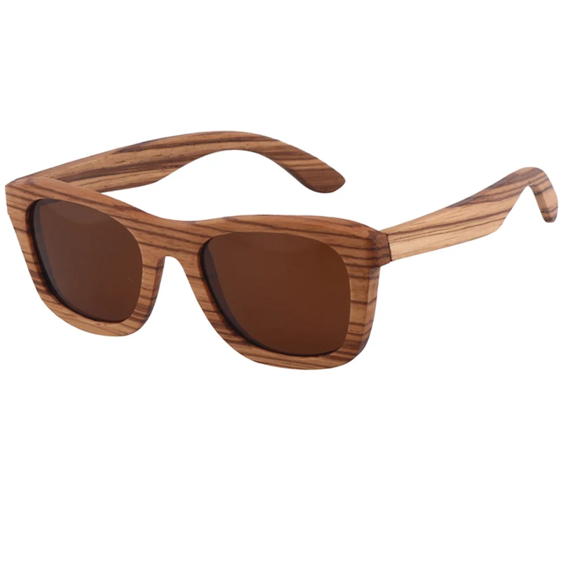 Солнцезащитные очки с деревянной оправой и поляризацией из бамбука|Мужские