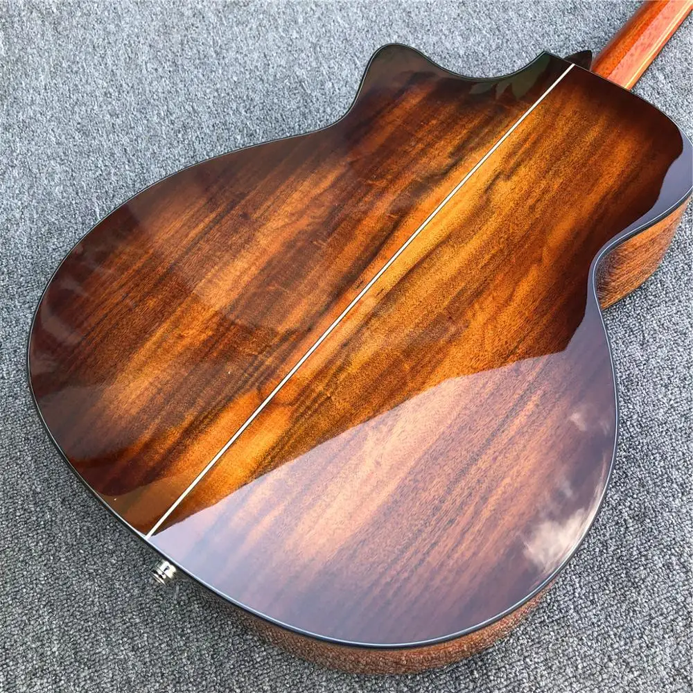 Высокое качество Ebony fingerboard Chaylor K24ce Акустическая гитара, фабрика Cutaway K24 Solid koa гитара