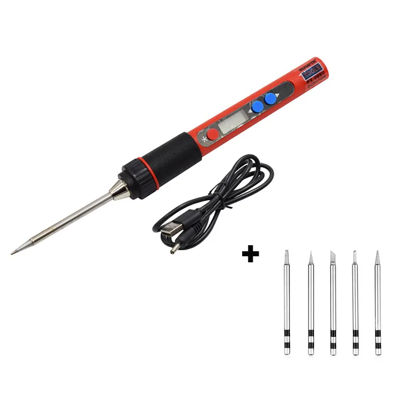 Электрический паяльник с регулируемой температурой цифровой мини ручкой и