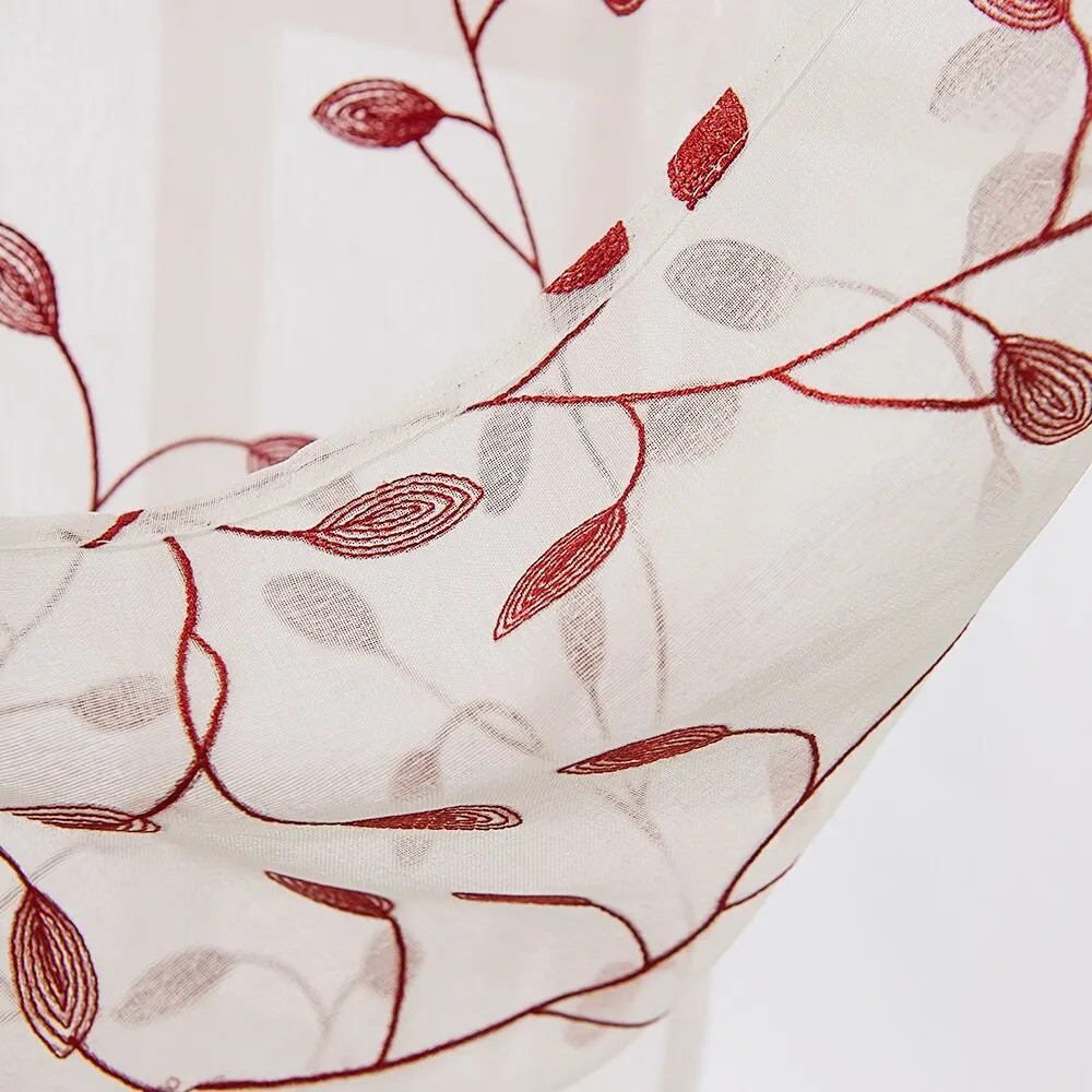 Цветочный принт римская занавеска тюль кофейная для кухни Короткая