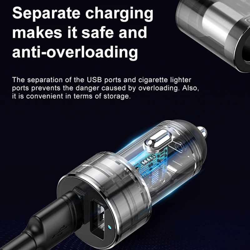 baseus cigarette lighter splitter 3 1a 100w dual usb car charger adapter for phone car charger auto cigarette lighter charging free global shipping