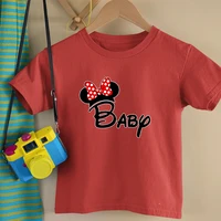 new t shirts summer clothes child boy kids tops fashion minnie mouse graphic tee cartoon print color costume kawaii girl t shirt