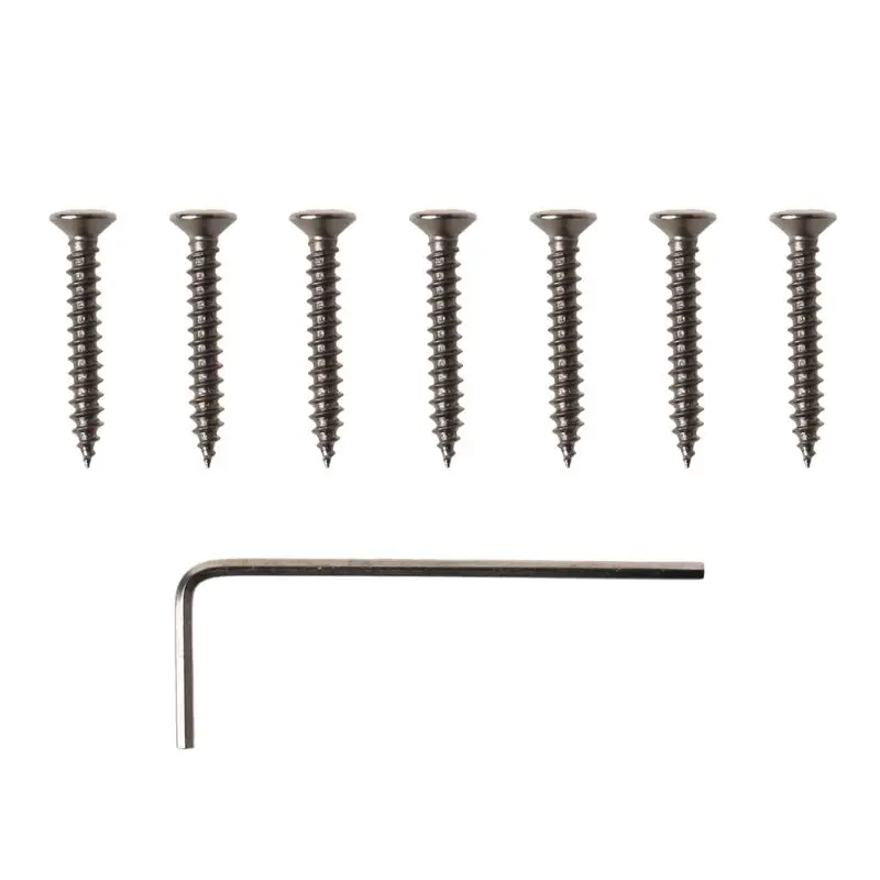 Хромированная мостовая пластина для бас гитары Jazz + 5 винтов гаечный ключ|fender bass