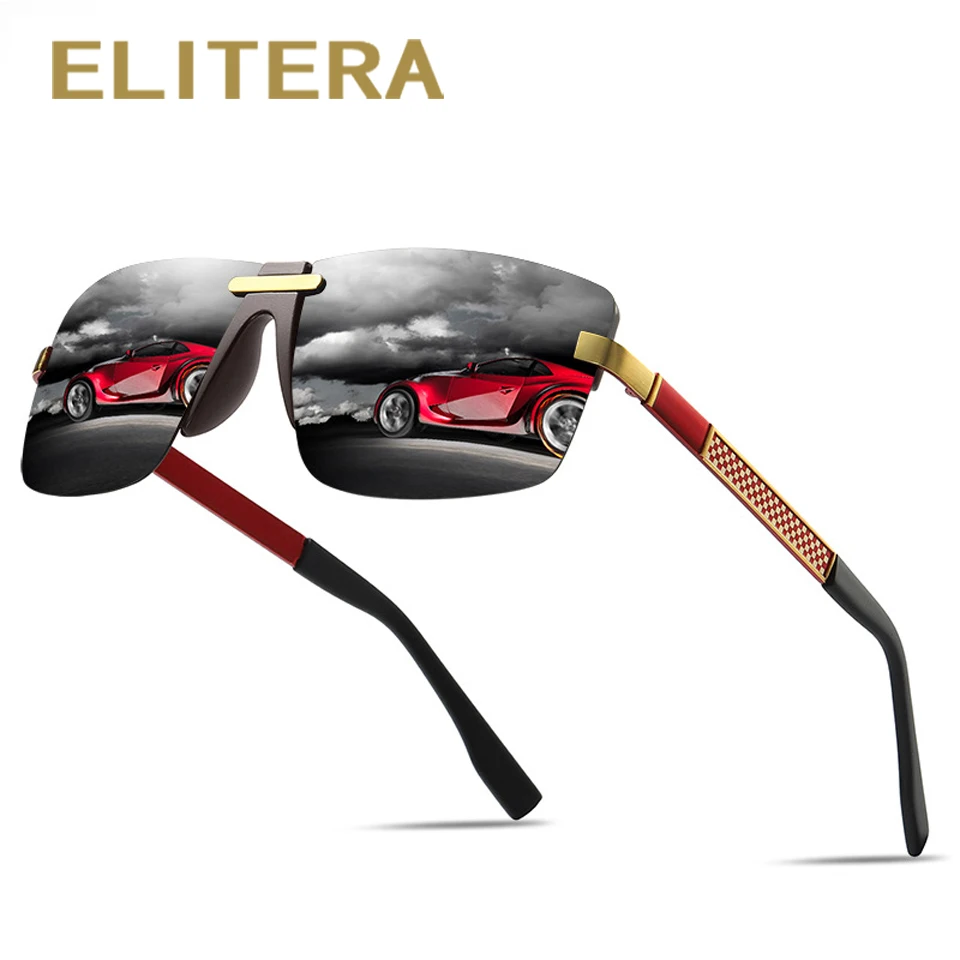 

Мужские и женские солнцезащитные очки ELITERA, классические поляризационные брендовые дизайнерские очки в квадратной оправе для вождения, очк...