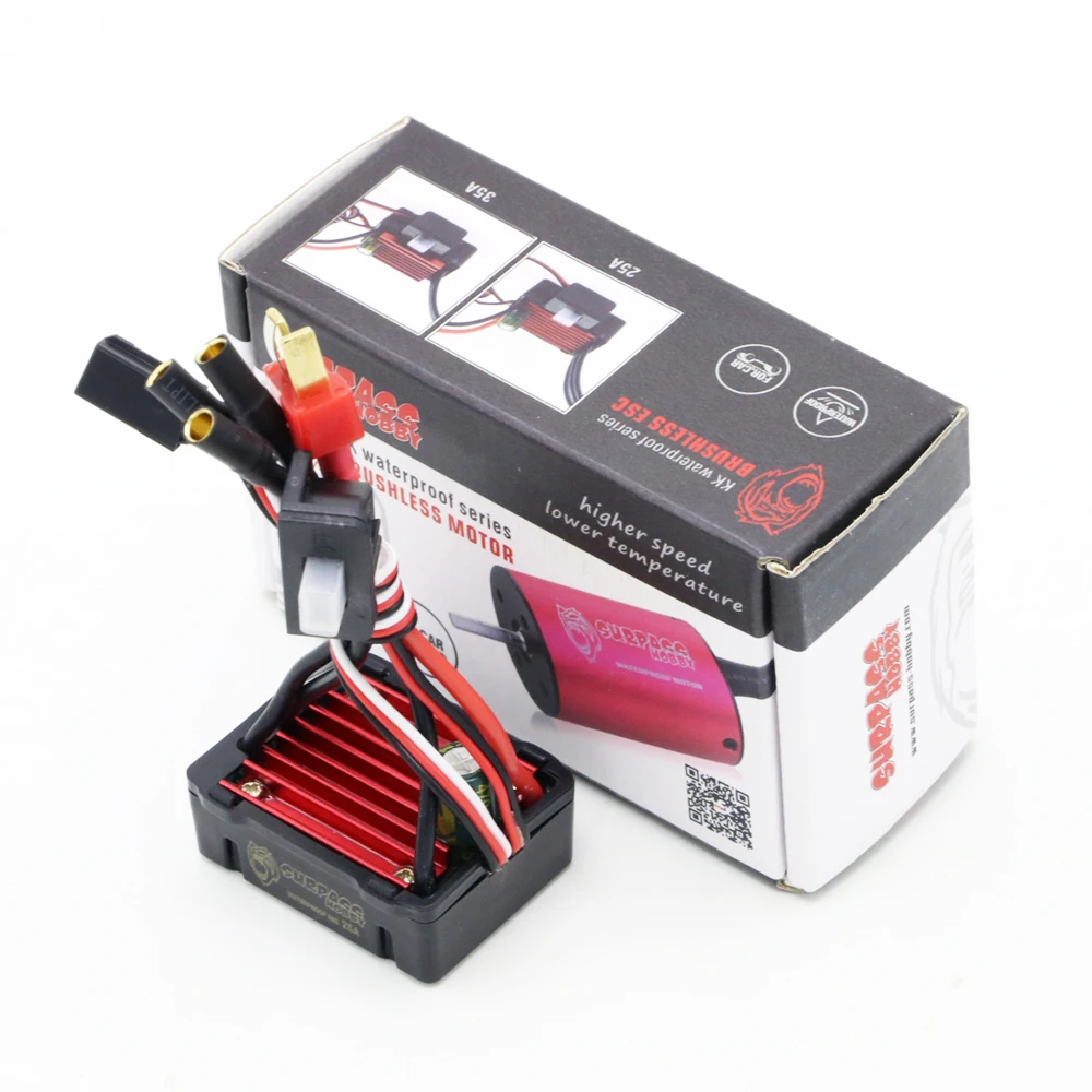 Водонепроницаемый 25A 35A 45A 60A 80A 120A 150A ESC бесщеточный, Скорость контроллер для 1/8 1/10 1/12 1/20 RC автомобиль