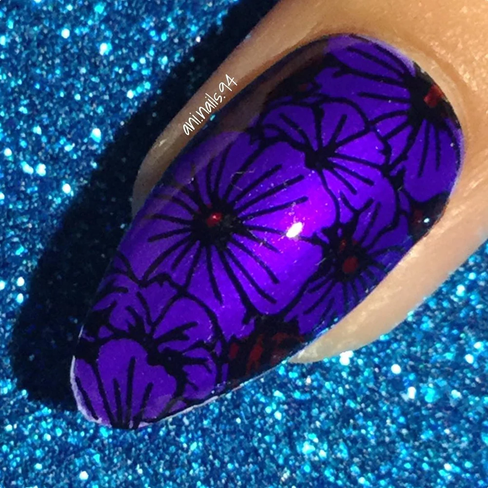 BeautyBigBang пластина для стемпинга для нейл-арта цветочный узор прямоугольник шаблон для ногтей трафаретные ГВОЗДИ Художественные аксессуары BBB XL-023