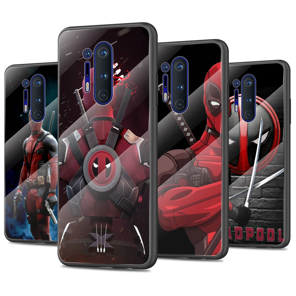 

Deadpool Marvel Art Tempered Glass Cover For OnePlus 9 R 8T 8 Nord Z 7 7T Pro 5G Silicone Phone Case Coque