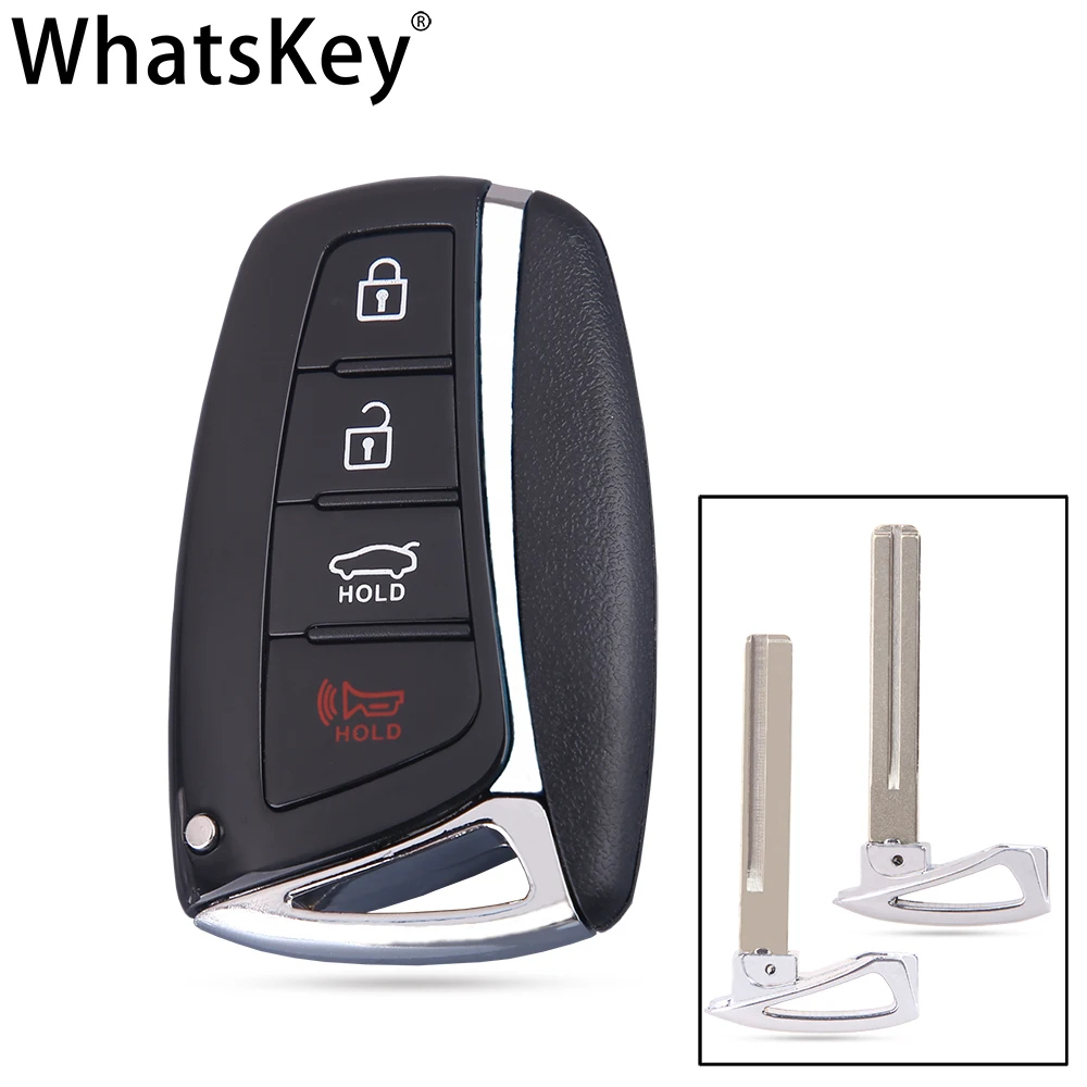 Умный чехол для автомобильного ключа с 4 кнопками WhatsKey Hyundai Santa Fe Genesis 2013 2015 Azera Equus