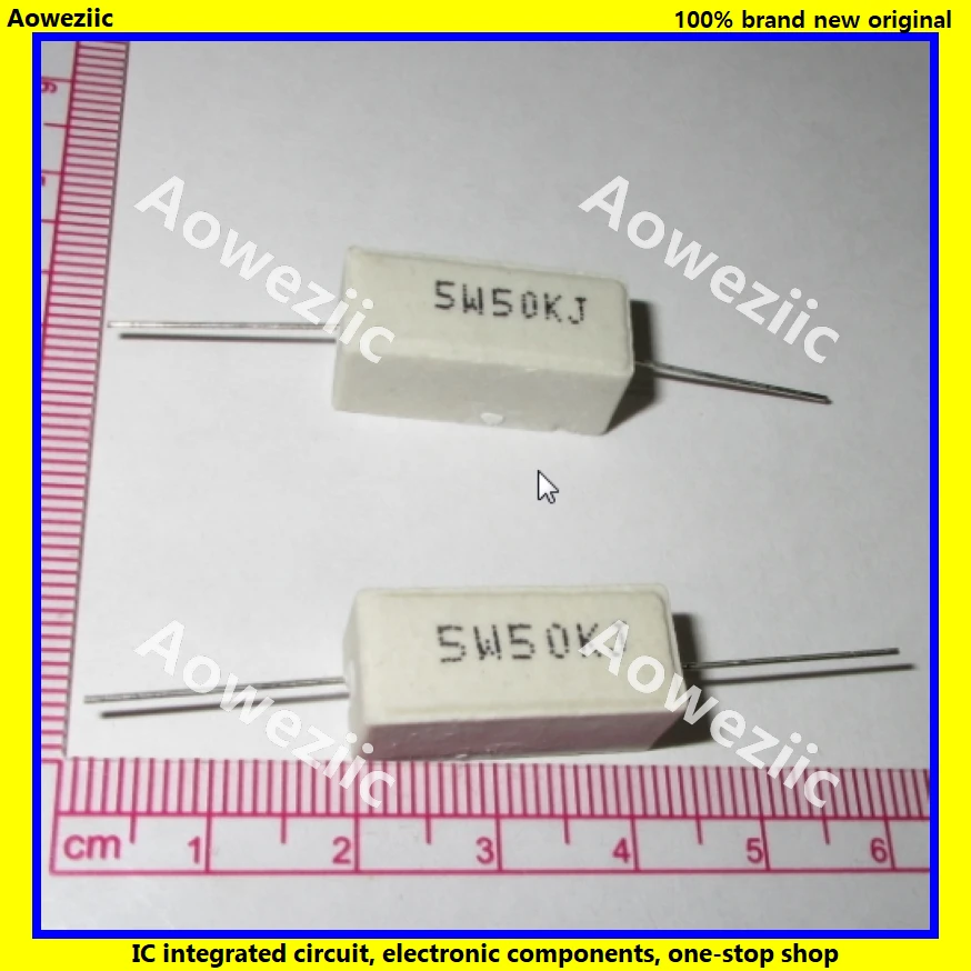 10 шт. RX27 Горизонтальное цементное сопротивление 5 Вт 50 к ом R RJ 5W50KJ 50000R