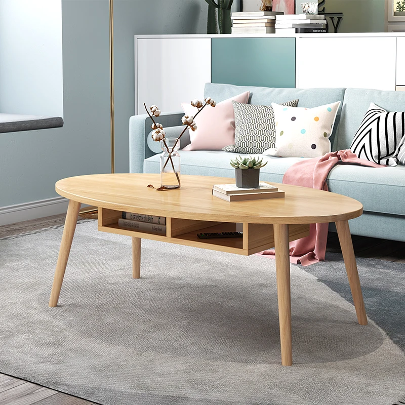Современный маленький чайный столик из натуральной древесины в скандинавском