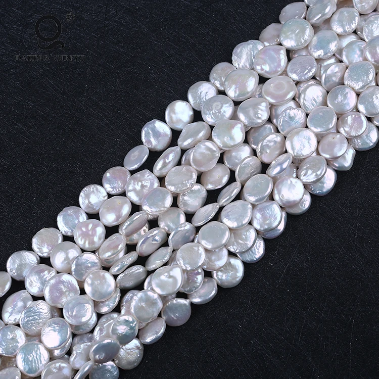 

Wholesale AAA White Color Size 12-14mm Freshwater Coin Pearl