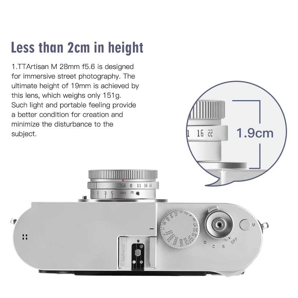 TTartisan 28 мм f5.6 полная Рамка Leica M РТ широкоугольный Ретро портрет объектив с