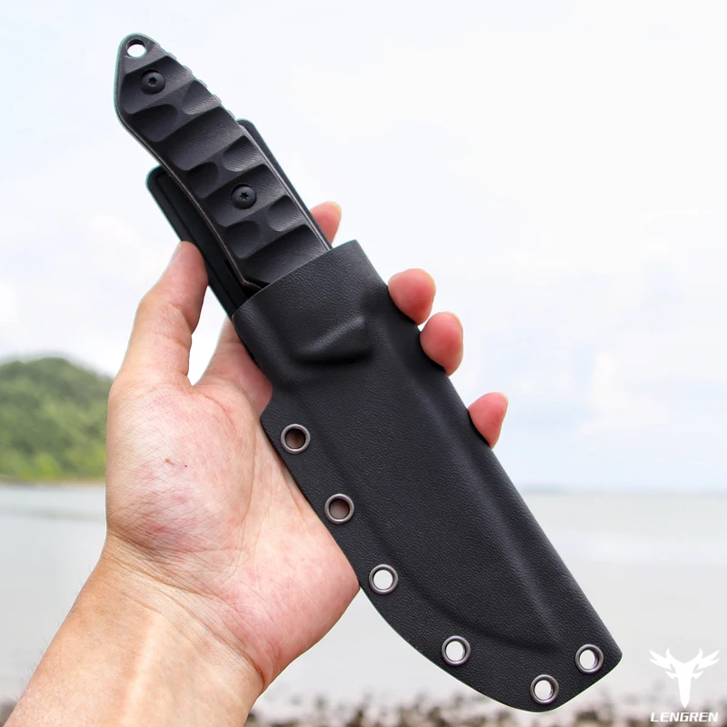 Тактический нож LENGREN D2steel охотничий с фиксированным лезвием G10|Ножи| |