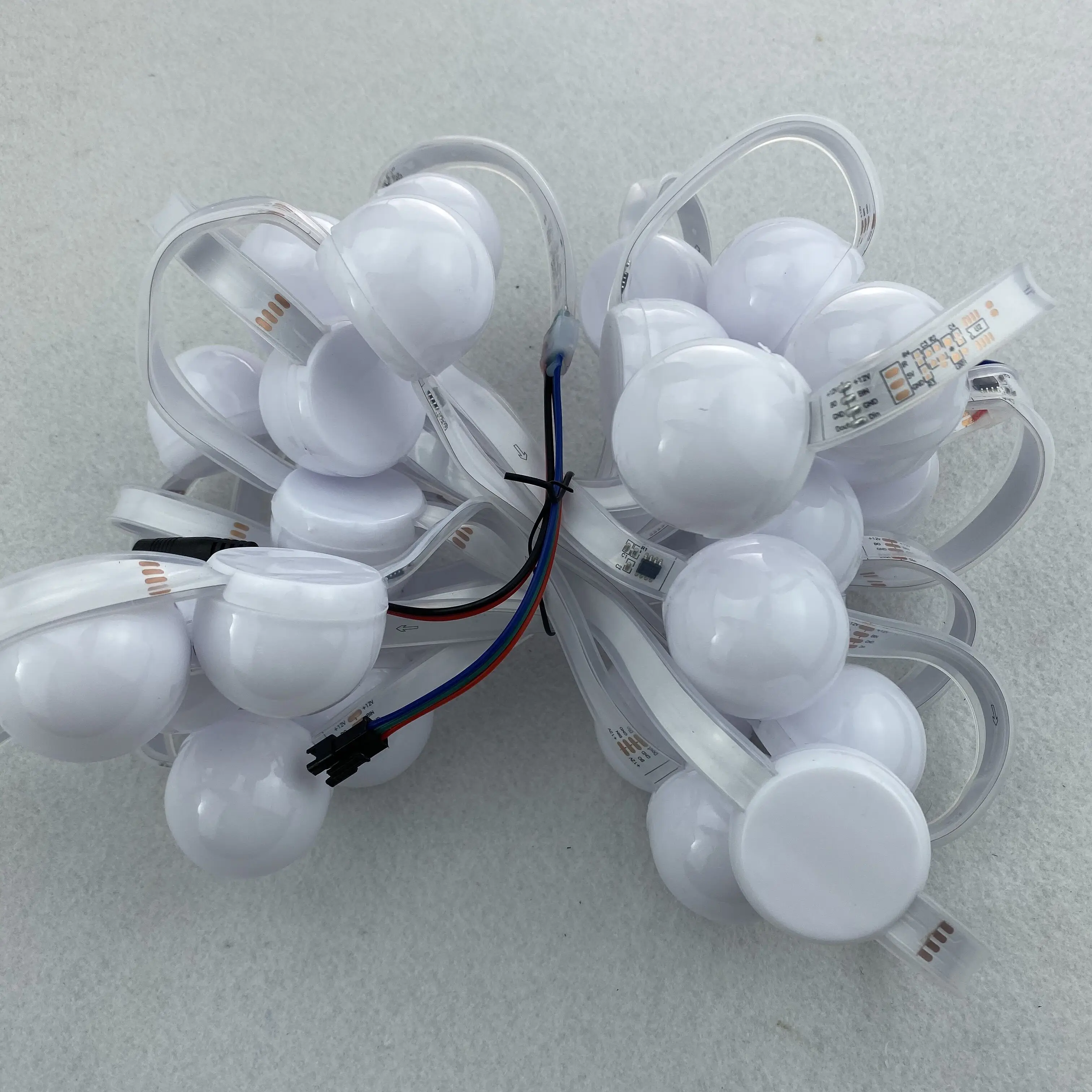 DC12V адресуемый 30 пикселей (90 светодиодов) длина 5 м вес 40 мм диаметр WS2811 RGB смарт мяч