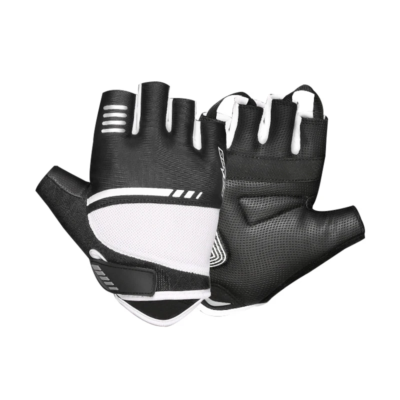 Перчатки велосипедные с полупальцами летние дышащие из силикона и геля для