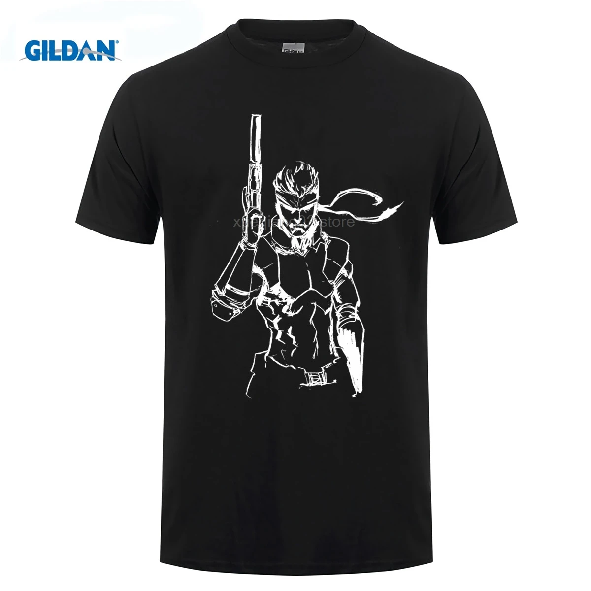 Новая Металлическая Шестерня твердая змея Черная Мужская футболка | одежда