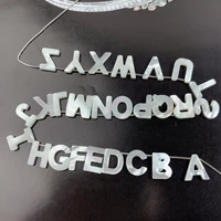bulk initial 26 alphabet mother of pearl shell letter beads fashion mop diy jewelry making accessorie