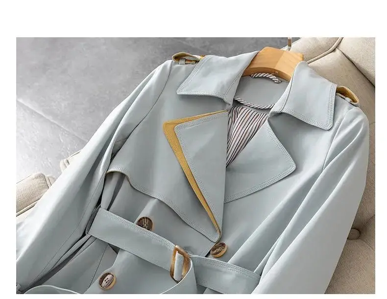 

Trench Coat Womens British Style Windbreaker Overcoat Fashion Spring Autumn Winter Elegant Trenchcoat Female Outwear Plus Size