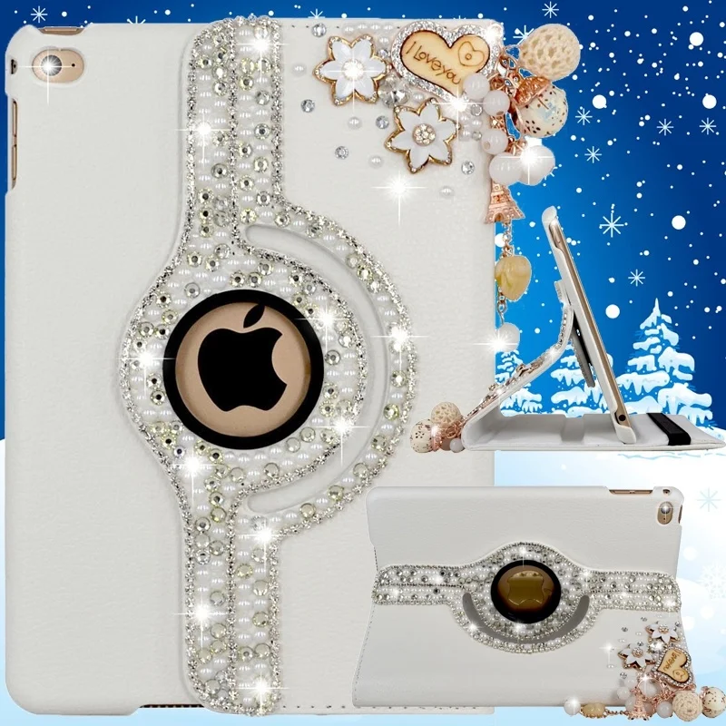 Вращающийся самодельный защитный чехол книжка ручной работы для iPad 9 7 2017/2018 Mini