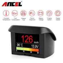 ANCEL A202 On-Board Computer Auto Scanner Digital Display Fuel Consumption Temperature Gauge Speed Test OBD2 Car Diagnostic Tool
