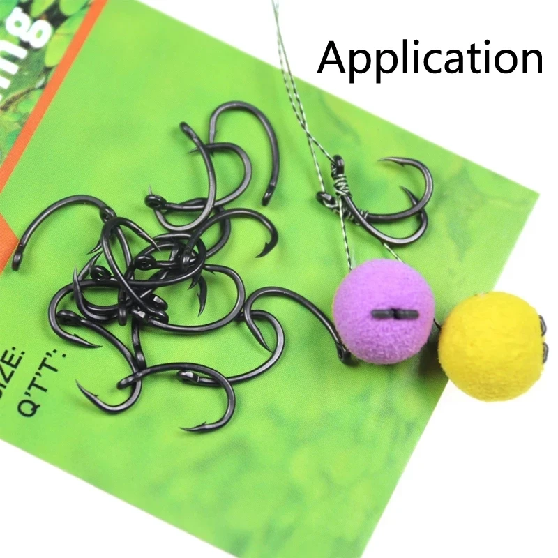 Bimoo 100pcs Yn High Carbon Steel Carp Hooks Matt Black with Barb Size 2 4 6 8 10 Europe Japan Fishing Hook on. Биму 100 шт. Yn Карповые крючки из высокоуглеродистой стали, матово-черные с шипом, размер 2 4 6 8 10, Европа Япония рыболовный крючок.