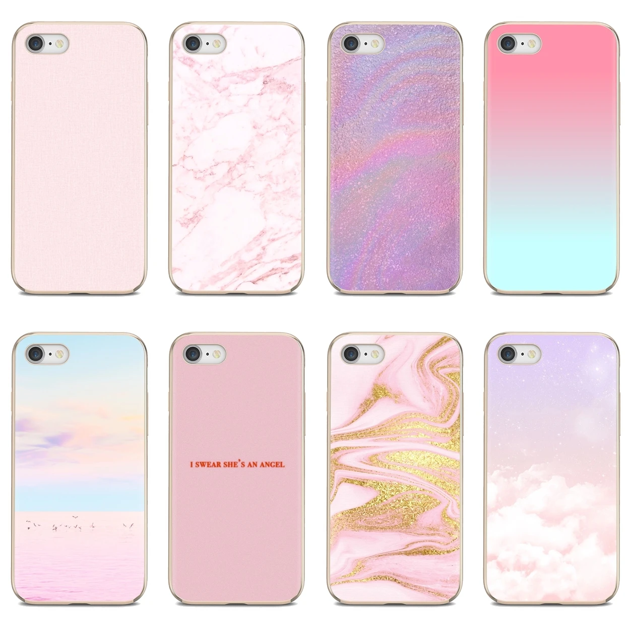 

Pastel Pink Wallpaper For iPhone iPod Touch 11 12 Pro 4 4S 5 5S SE 5C 6 6S 7 8 X XR XS Plus Max 2020 Soft TPU Phone Cover