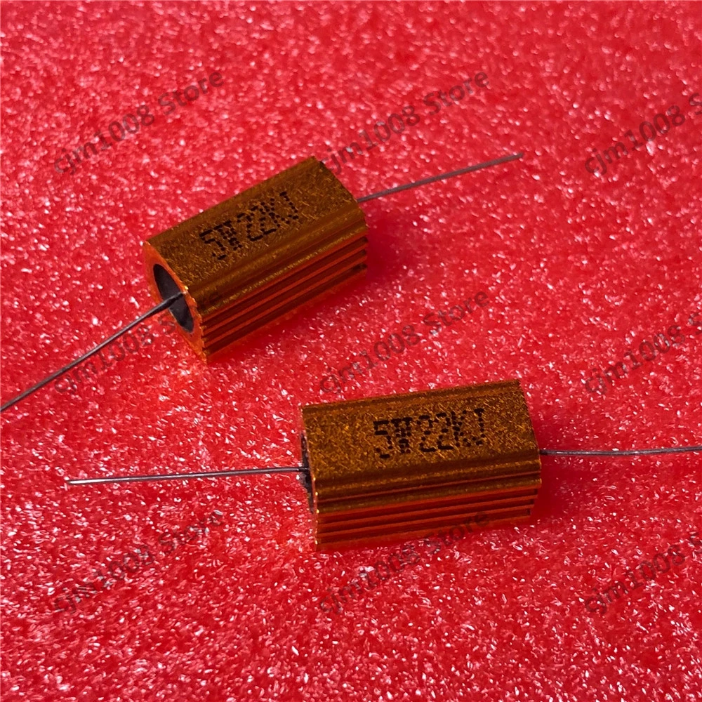 RX24 5W 22K Power металлический корпус чехол Золотой Алюминиевый проволочный резистор