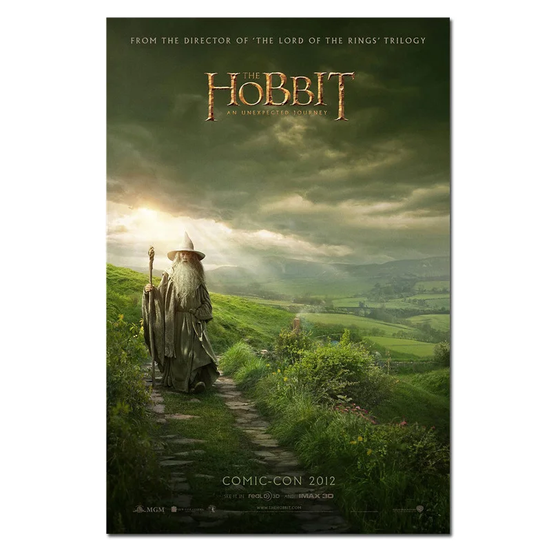 Постер Hobbit часть 1 фильм Шелковые Плакаты печатает изображение 16x24 24x36 дюймов домашний декор кафе бар Gandalf ткань стены искусства - Цвет: 329