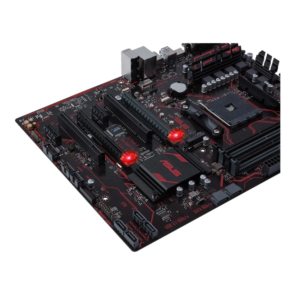 Б/у Материнская плата ASUS B350 PLUS AM4 ATX со светодиодным освещением DDR4 32 Мб M.2 HDMI SATA 6 USB 3