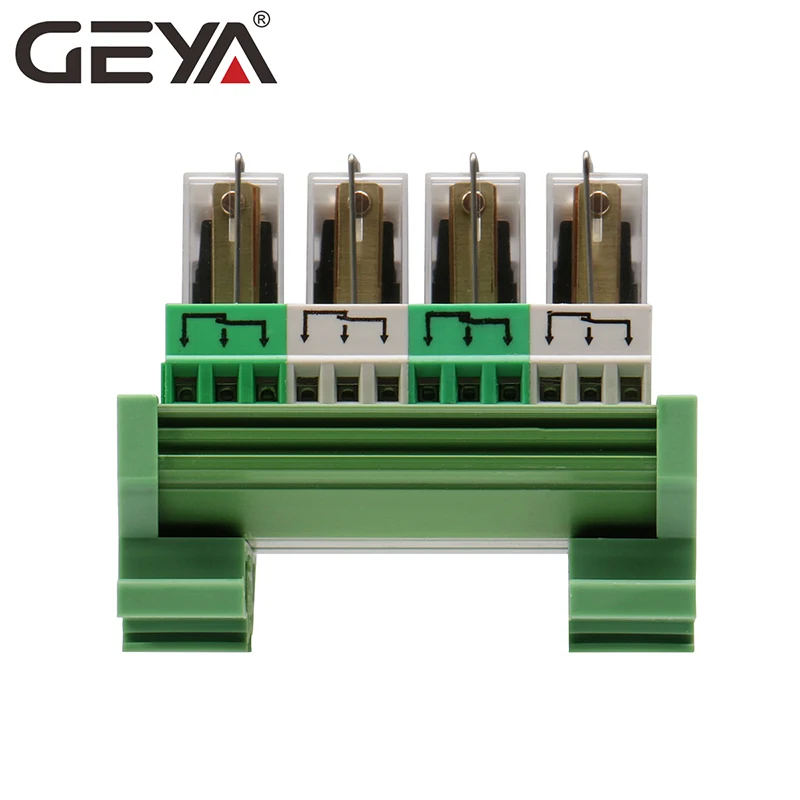 

GEYA NG2R 4 Channel Relay Module 1NO 1NC Relay SPDT Module 12V 24V AC DC Omron Relay PLC