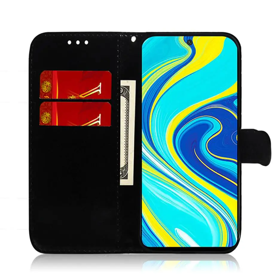 Smooth Surface Mirror Flip Leather Case For Xiaomi Redmi Note 9 Pro Max Wallet Phone 9s Cover | Мобильные телефоны и
