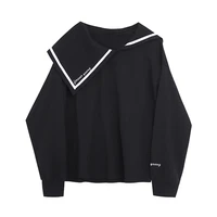 2022 woman sweatshirt autumn new pullover korean streetwear ladies hoodies preppy long sleeve fashion sailor collar loose casual