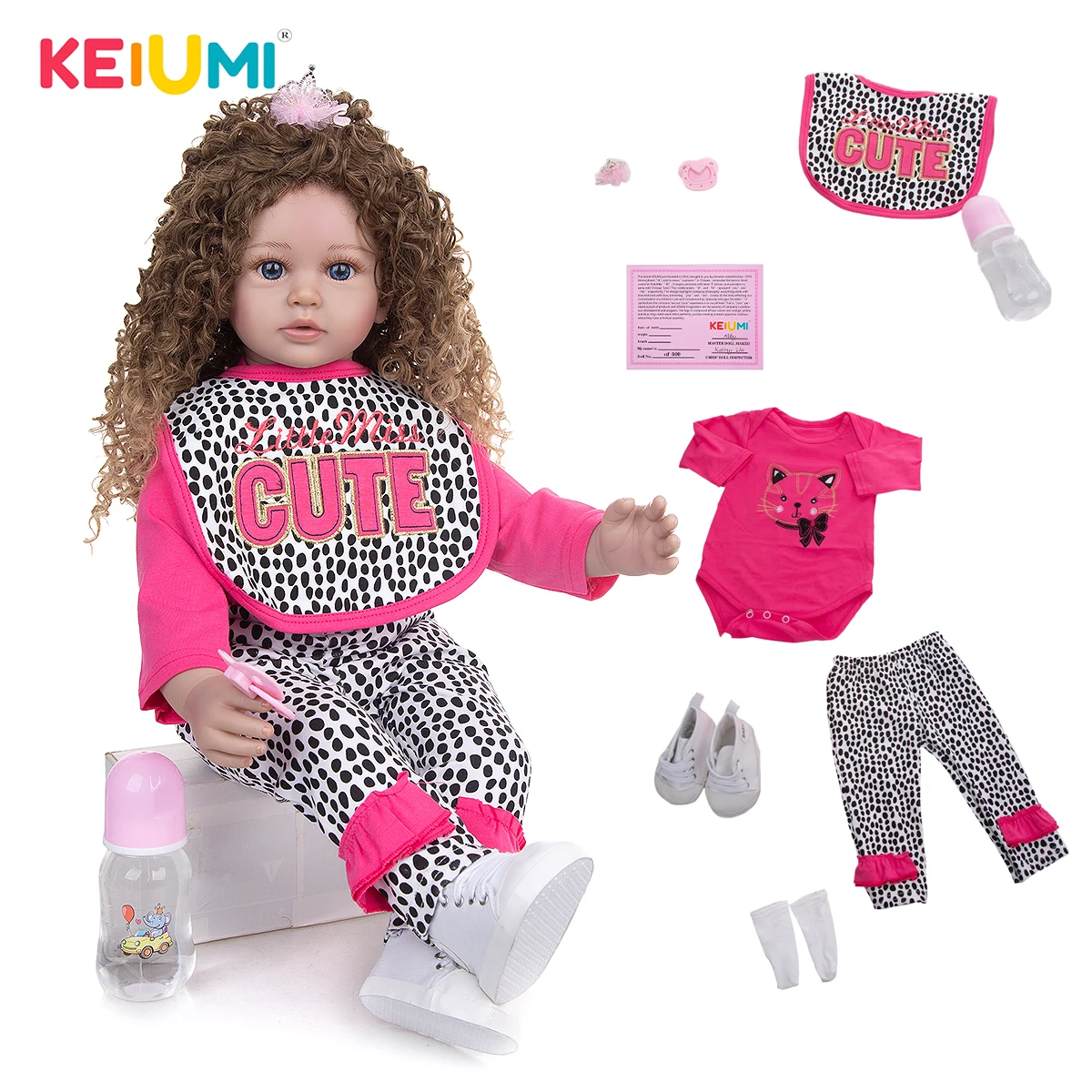 

Кукла-реборн KEIUMI, 60 см, с тканевым корпусом