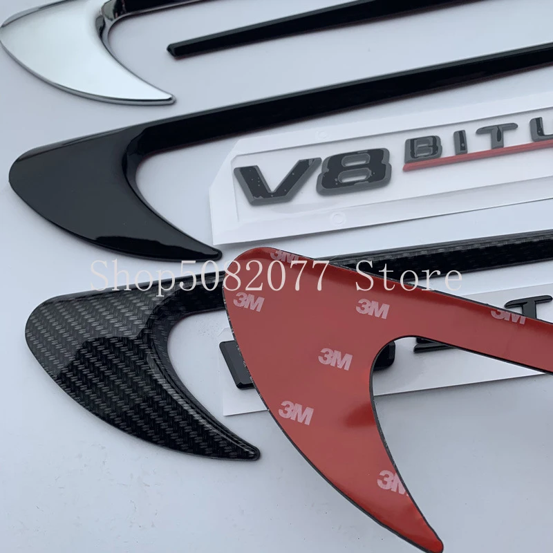 Vent Fender отделка эмблемы лезвие логотип V8 BITURBO 4matic + для Mercedes Benz AMG C200 C300 E300 E400 W213