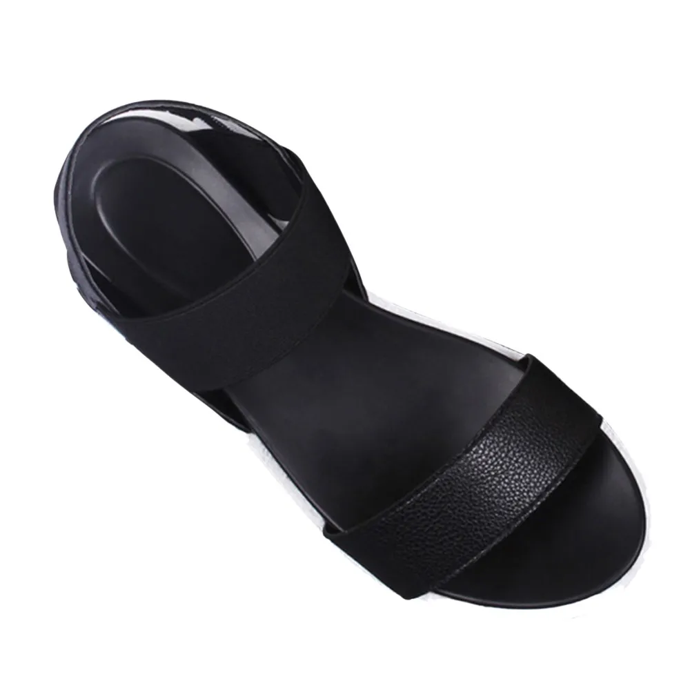 Женские босоножки на низком каблуке SAGACE черные повседневные без застежки