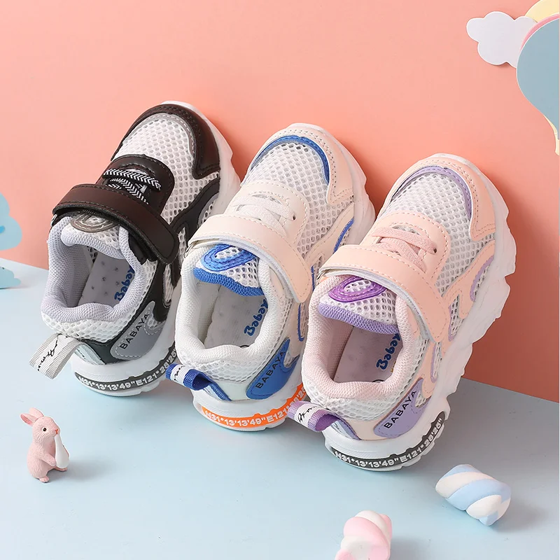 

Babaya Children Walking Shoes Baby Casual Shoes New 2021 Spring Boys Net Sports Shoes Girls Functional Shoes for Kids Sneakers