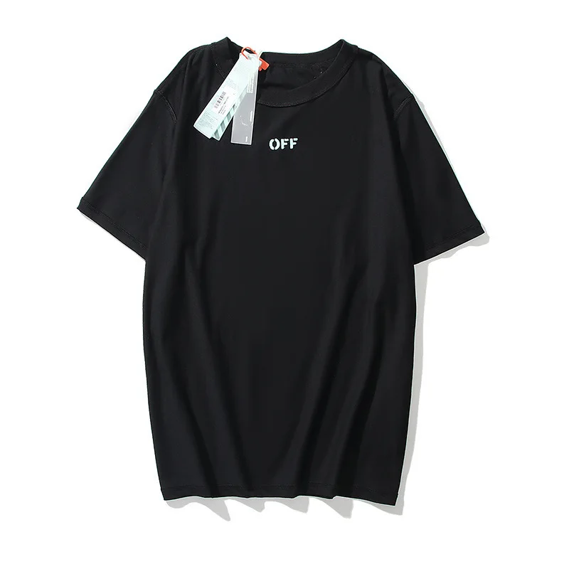 

2021 summer new ow double faced short sleeve T-shirt for lovers
