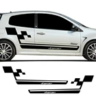 Автомобильная боковая полоса, гоночная виниловая наклейка сделай сам для юбки автомобиля, наклейка для Renault Sport, флаг Renault Clio Cup RS, аксессуары Megane Logan