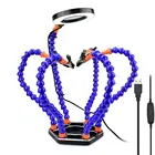 Гибкий скамья тиски, стол зажим паяльная станция с 5 шт. Гибкая рука паяльник для подключения к держатель Pcb Сварки ремонт 