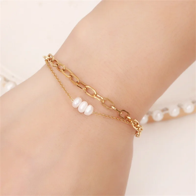

Korean style bracelet simple fashion foreign trade wholesale fresh art paper clip female stainless steel bracelet Wholesale