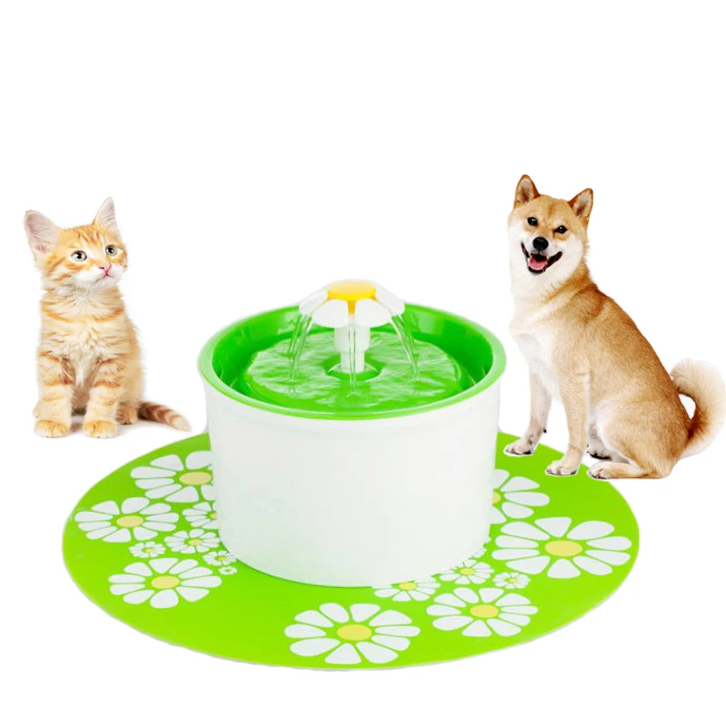 Автоматический фонтан для домашних животных Электрический светодиодный