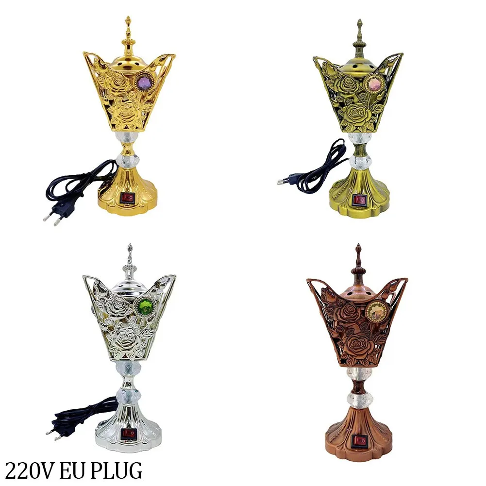 

Arabian Incense Diffuser Bakhoor Oud Burner Bakur Mabkhara Electric Metal Incense Burner Stove Room Fragrance Home Decor