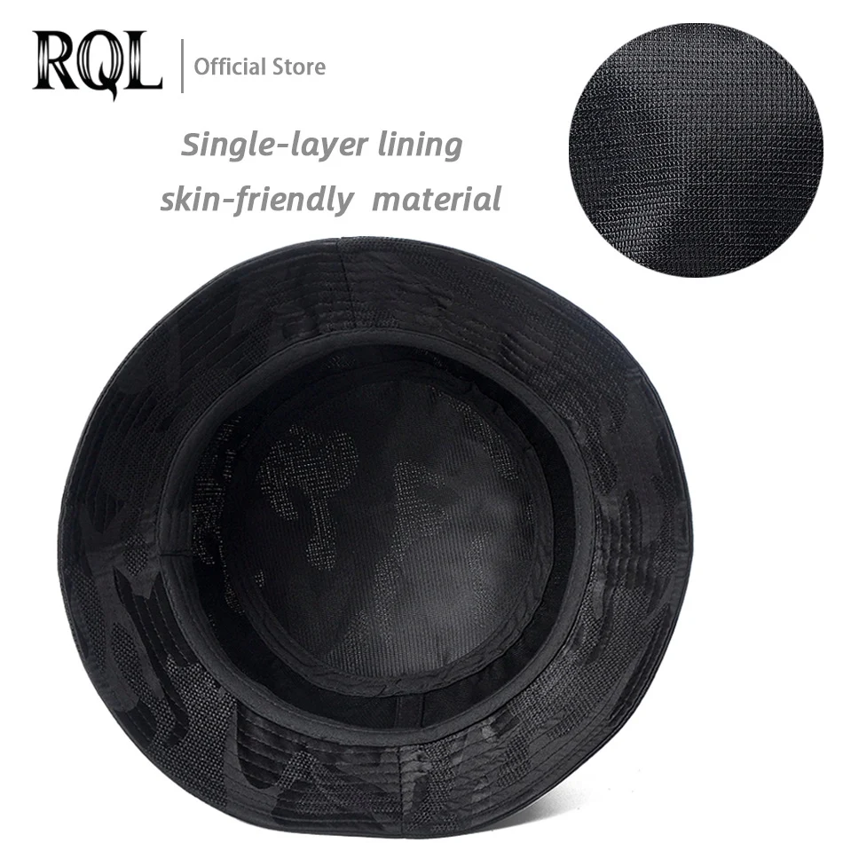 Панама мужская двусторонняя хлопковая шапка для рыбалки чёрная камуфляжная