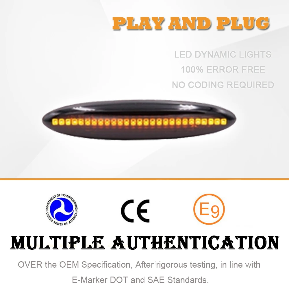 

Sequential Blinker LED Turn Signal Indicator Light For Lexus IS250 IS350 SC430 E350 Dynamic Side MarkerLamp 2PCS