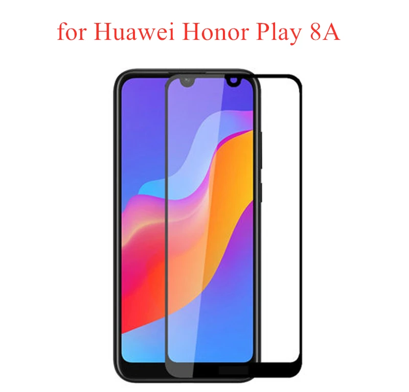 Закаленное стекло для Huawei Honor Play 8A Черная защитная пленка на экран с защитой от