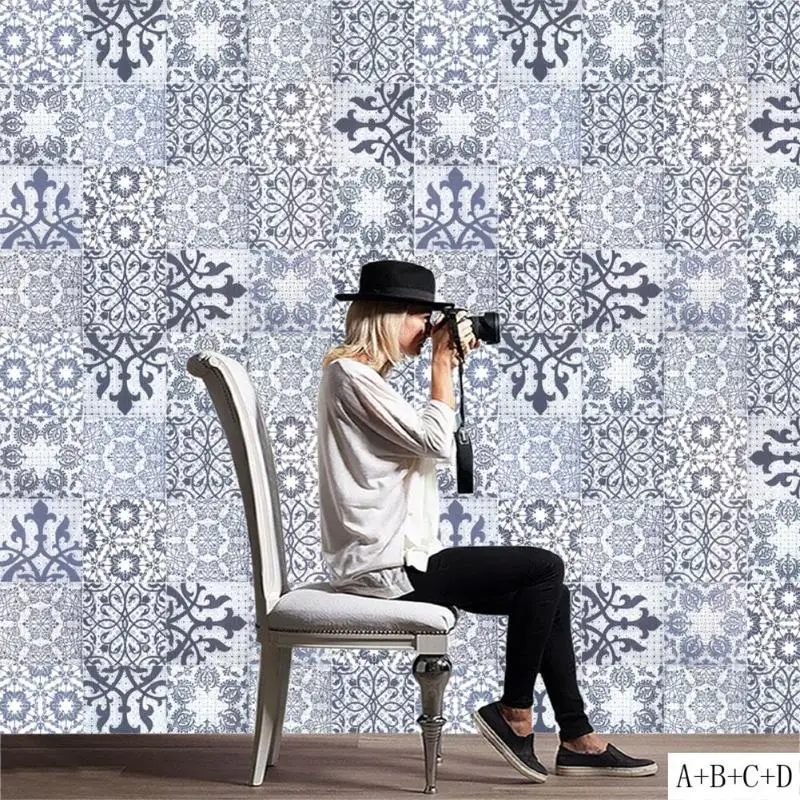 Настенные стикеры в стиле ретро для ванной комнаты кухни плитки арабском