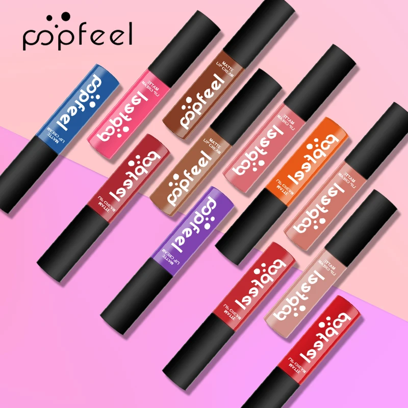 POPFEEL водонепроницаемый Стойкий матовый блеск для губ жидкая губная помада Красота Макияж Косметика Помада