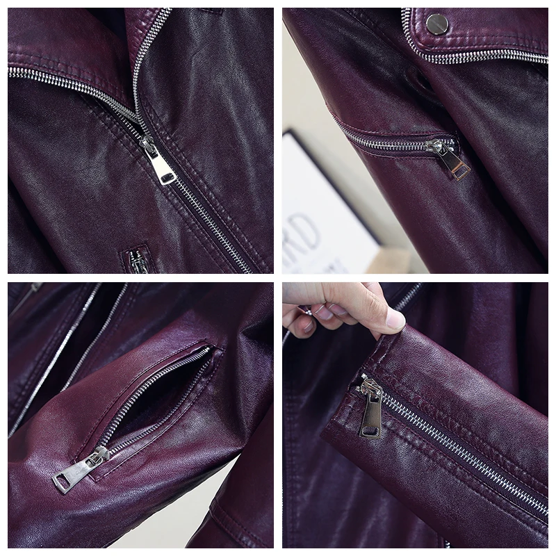 

2020 new Leather jacket women locomotive PU jacket fur jacket women faux fur coat faux leather coat women winter coat women